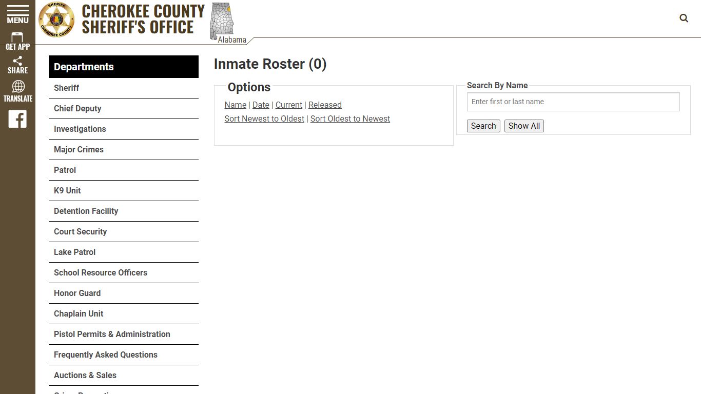 Inmate Roster - Released Inmates Booking Date Descending - Cherokee ...